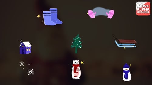 Animated Christmas Winter Icons Pack