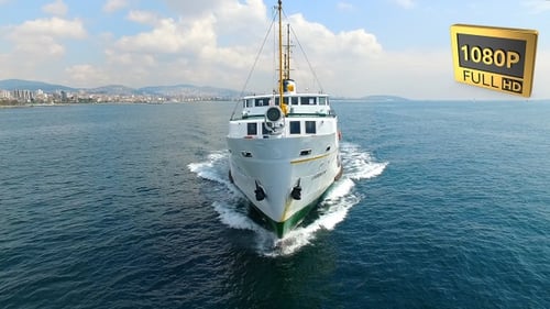 Istanbul Ferry Floating Away In Bosphorus 35