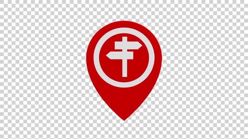 Road Direction Map Location Pin Alpha Loop