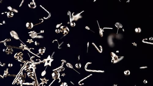 Floating Golden Christmas Candy