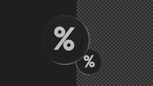 Black Friday Discount Coins 4K Animation
