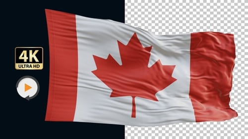 Canada Flag 4K Loop Alpha