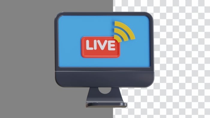 3D Video Streaming Animation - Live Broadcast Design | Alpha Channel ...