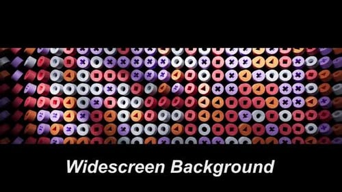 Colorful Abstract Geometric Waving Shapes Background