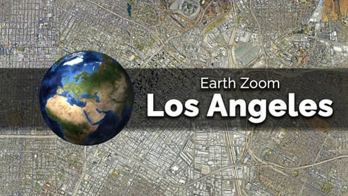 Erdkarte von Los Angeles (Vereinigte Staaten) Zoom auf die Stadt aus dem Weltraum