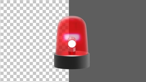 3D Emergency Warning Light | Alpha Channel