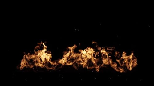 Dynamic Realistic Horizontal Fire Element Animation Loop