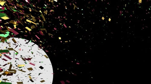 Colorful Shimmering Confetti Falling Celebration Animation