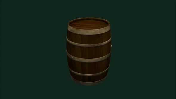 3D Wooden Barrel Rotating Animation, Elements Motion Graphics ft ...