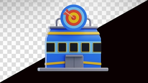 Animación 3D del Archery Stadium