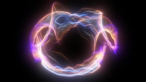 Abstract Glowing Energy Waveform Sphere Animation
