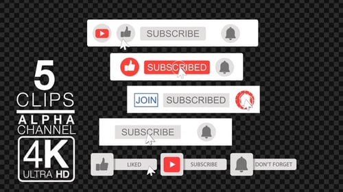 YouTube-Abonnement-Button-Paket