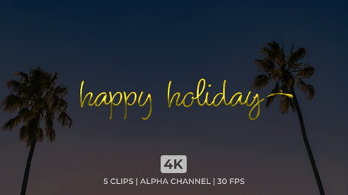 Happy Holiday Text Animation