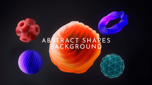 Abstract Morphing 3D Shapes Animation Loop Background