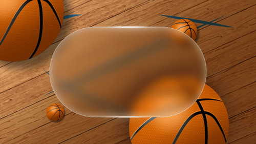 Animated Basketball Court Display with Frosted Glass