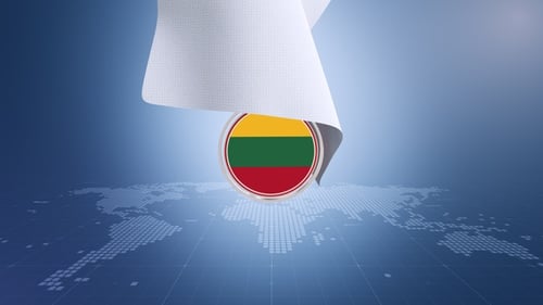 Revêtement du drapeau de la Lituanie en tissu
