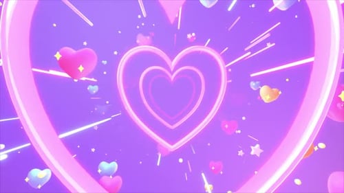 Neon Heart Tunnel