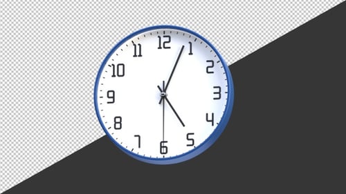 3D 24-Hour Clock | Alpha Channel