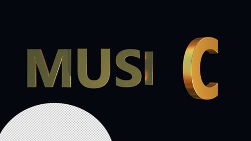 Animated Golden 3D Text Reveal for Music Videos