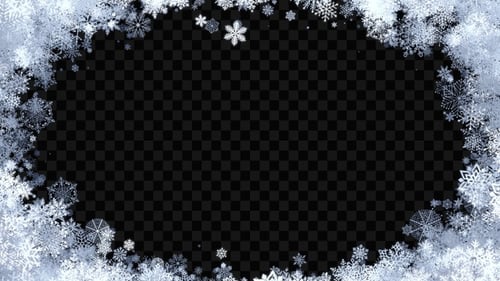 Weihnachts-Schneeflocken-Rahmen