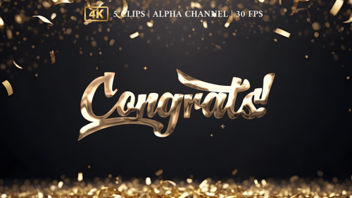 Congrats Text Animation