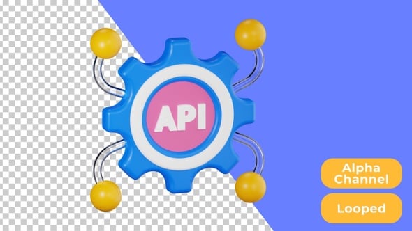 3D Animated API Gear Icon Rotation, Elements Motion Graphics ft. api ...