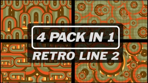 Retro Geometric Abstract Looping Background Patterns Pack