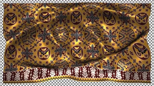 Tela con estampado de seda étnica de Indonesia, ondulado, Alpha Songket, batik, Srimanganti, banten, Java Loop