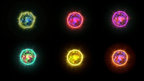 Colorful Energy Orbs Loop Pack with Vibrant Glow Effects