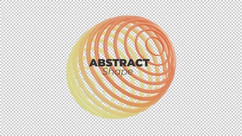Abstract 3D Morphing Geometric Spiral Sphere Loop Animation