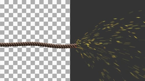 3D Animation of Burning Fuse Closeup | Alpha Channel