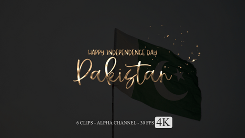 Happy Independence Day Pakistan Animation Text