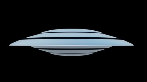 3D Futuristic UFO Flying Saucer Sci-Fi Element