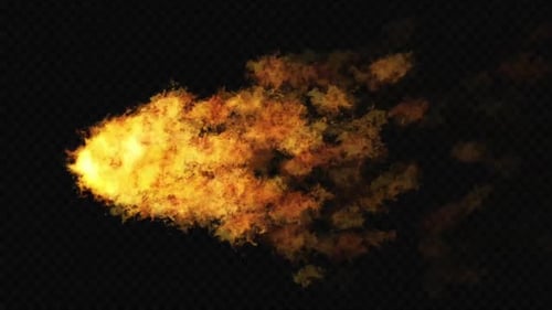 Meteor-Overlay mit brennendem Feuer v5