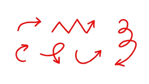 Animated Hand Drawn Red Arrows Pack