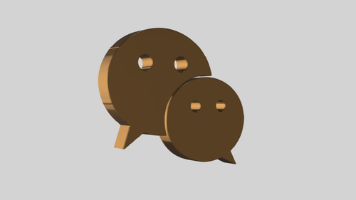 3D Golden WeChat Wiggle