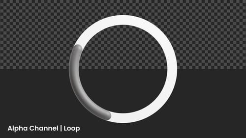 3D Progress Ring Loading Animation | Alpha Loop