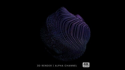 Abstract Fluid Particle Sphere Animation Alpha Channel