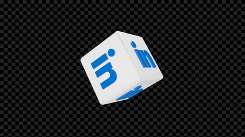 3D Rotating Cube Logo Branding Element