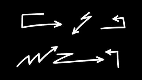 Hand Drawn White Arrow Elements Pack Animation