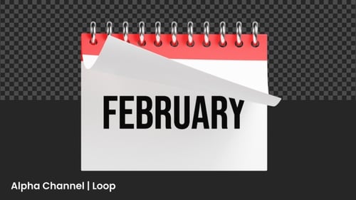 3D Counting Month Calendar Animation | Alpha Loop