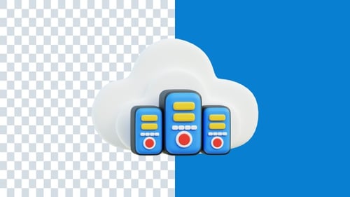 Cloud Server 3D Animations | Alpha Channel