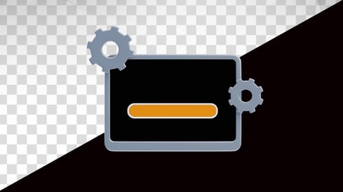 3D Update Progress Bar with Spinning Gears Animation