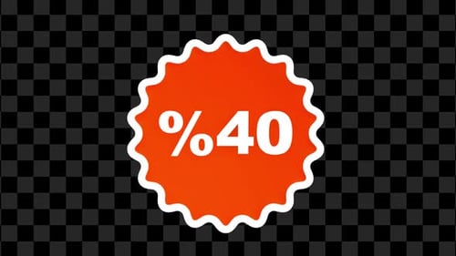 Animated Modern Discount Badges with Percentage Reveals