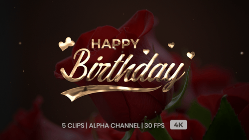 Happy Birthday Text Animation