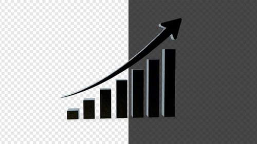 A graph of bars on a alpha channel