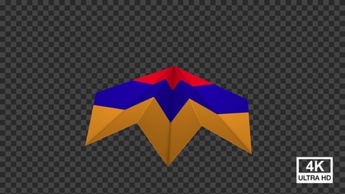 Avion en papier avec drapeau arménien