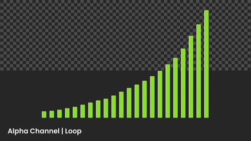 Animação 3D de gráfico de barras de crescimento ascendente | Alpha Loop