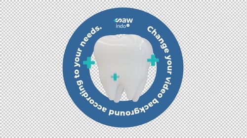 3d Animation Healty Thooth - Transparent Background Loop