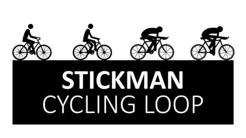 Stickman Cycling Animation Loop Poses